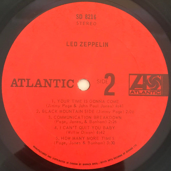 Led Zeppelin - 1969 Original, Red Labels