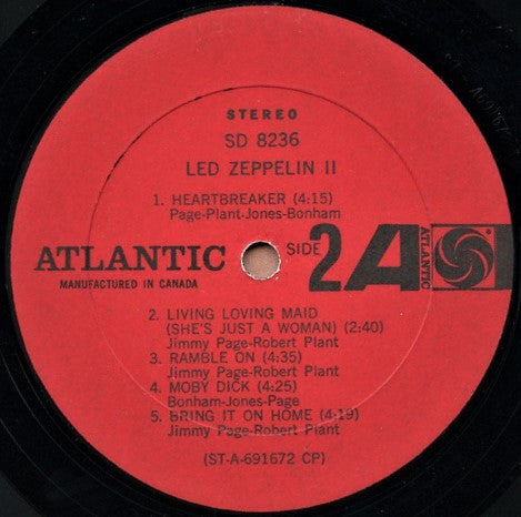 Led Zeppelin ‎– Led Zeppelin II - 1969 Red Label Original!