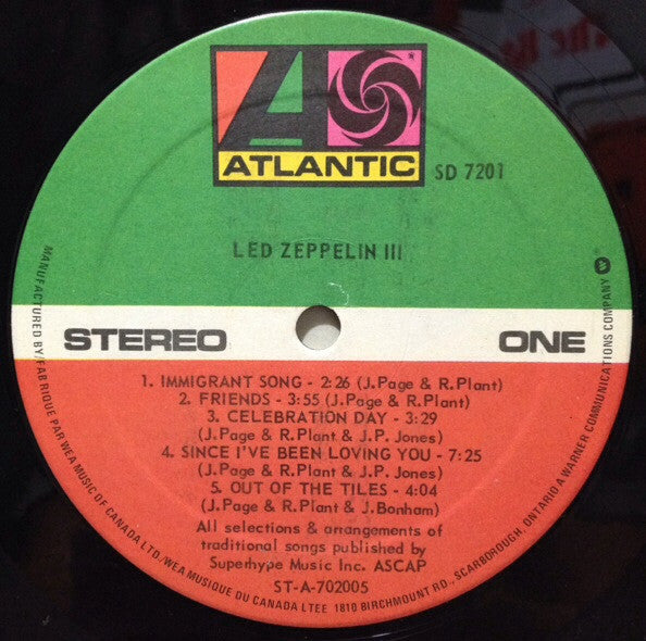 $1 Adopt-a-Classic - Led Zeppelin – Led Zeppelin III VinylPursuit.com