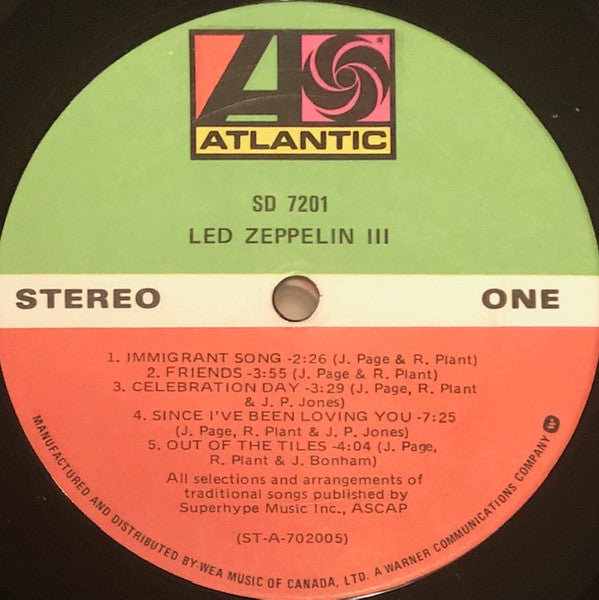 Led Zeppelin - Led Zeppelin III - Original Rotating Wheel Cover VinylPursuit.com