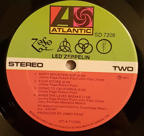 Led Zeppelin ‎– Untitled  -1972 Pressing! VinylPursuit.com