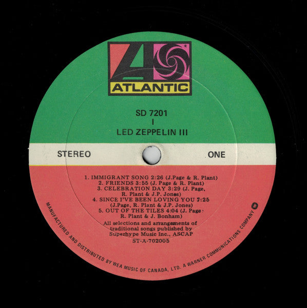 Led Zeppelin - Led Zeppelin III - Early Pressing, Original Rotating Wheel Design! VinylPursuit.com