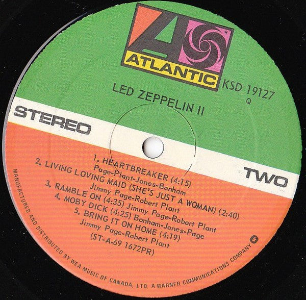 Led Zeppelin ‎– Led Zeppelin II - 1977 Pressing, Awesome Condition! VinylPursuit.com
