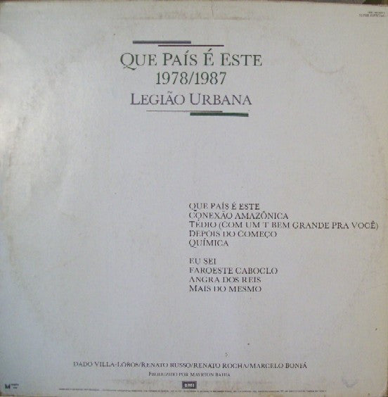Legiao Urbana – Que Pais E Este 1978/1987 - Brazilian Original with Booklet VinylPursuit.com
