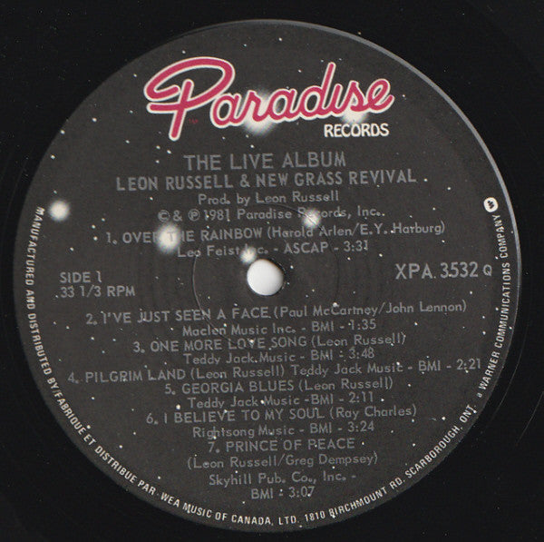 Leon Russell & New Grass Revival – The Live Album - 1981 Original, Bargain! VinylPursuit.com