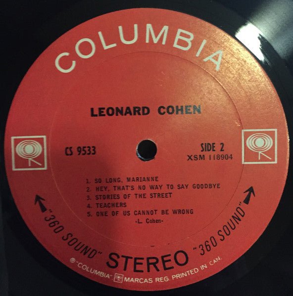Leonard Cohen – Songs Of Leonard Cohen - 1968 Original! - Vinyl Pursuit Inc