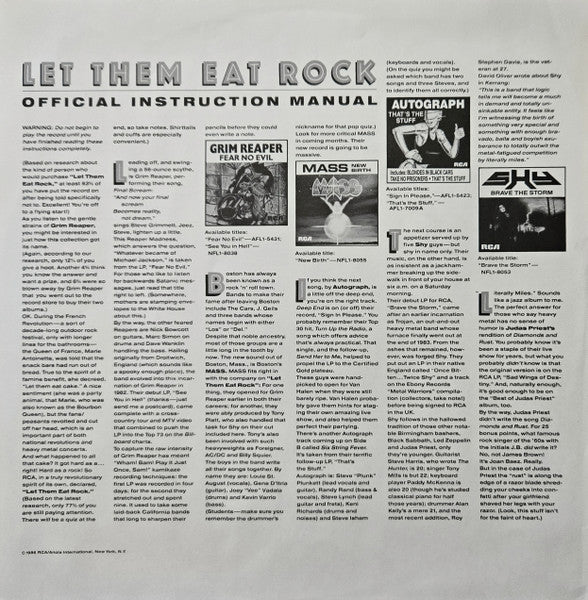 Various – Let Them Eat Rock - 1986 Compilation - Bargain! VinylPursuit.com