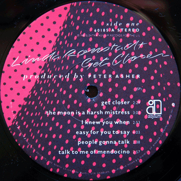 Linda Ronstadt – Get Closer - 1982 Original VinylPursuit.com