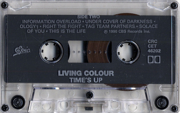 Living Colour – Time's Up - 1984 Cassette VinylPursuit.com