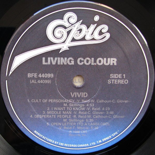 Living Colour – Vivid - 1988 Original! - Vinyl Pursuit Inc