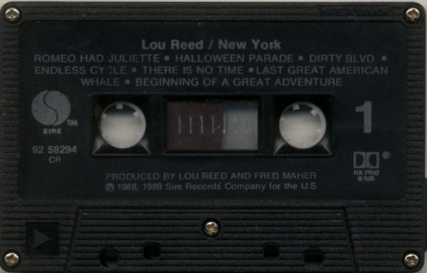 Lou Reed – New York - 1989 Cassette VinylPursuit.com