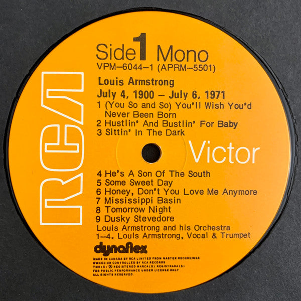 Louis Armstrong – July 4, 1900 / July 6, 1971 - 1971 Mono Pressing with Booklet! VinylPursuit.com