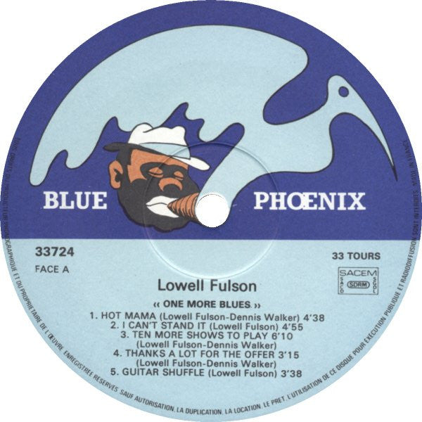 Lowell Fulson And The Phillip Walker Blues Band – One More Blues - 1984 Original French Pressing VinylPursuit.com
