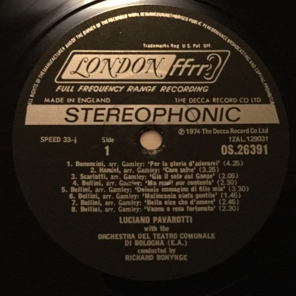 Luciano Pavarotti – Pavarotti In Concert - 1974 US Original VinylPursuit.com