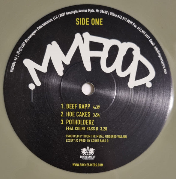 MF Doom – MM..Food - Pink, Green Vinyl, SEALED