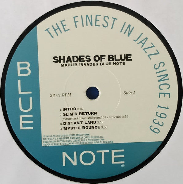 Madlib – Shades Of Blue (Madlib Invades Blue Note) - 180gm Blue Note Pressing