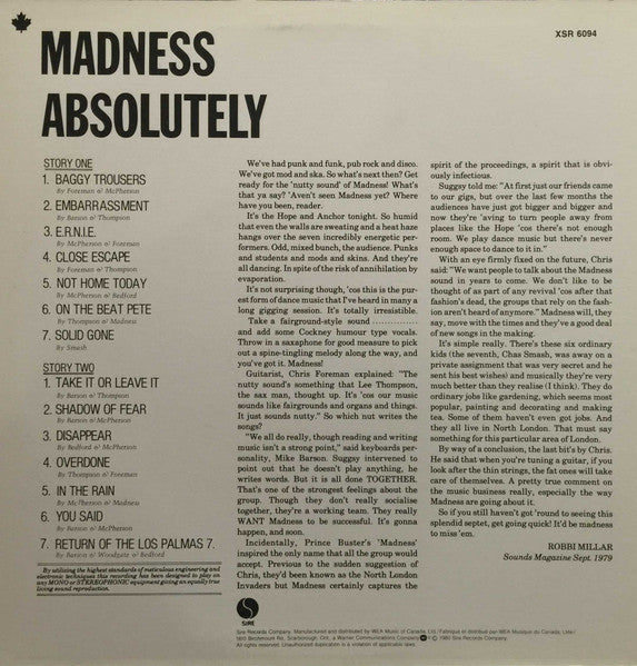 Madness – Absolutely - 1980 Original!