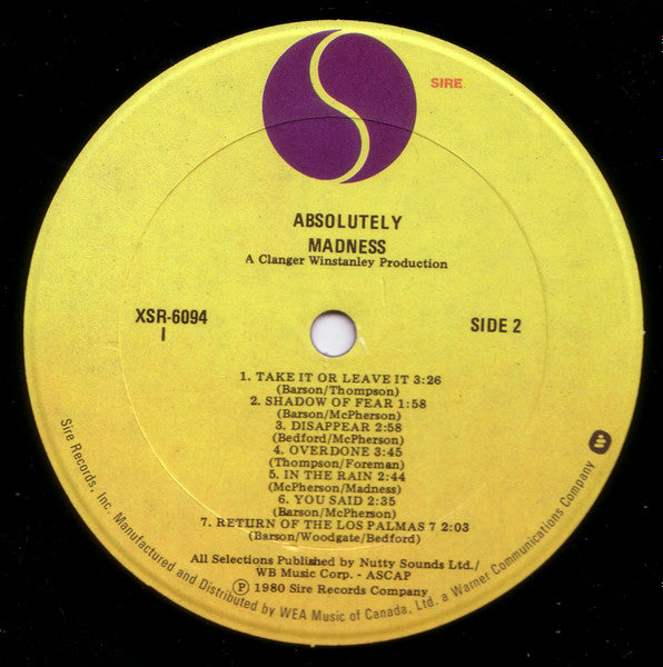 Madness – Absolutely - 1980 Original!