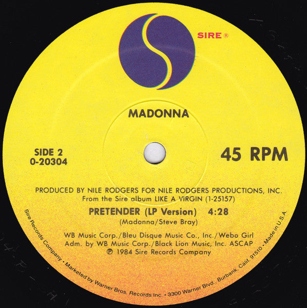 Madonna – Material Girl - 1985 US Original VinylPursuit.com