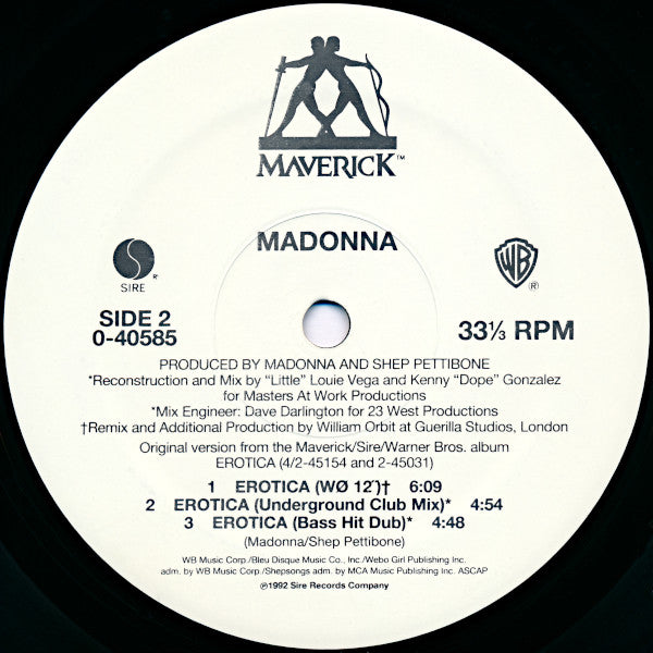 Madonna – Erotica - 1992 US Original VinylPursuit.com
