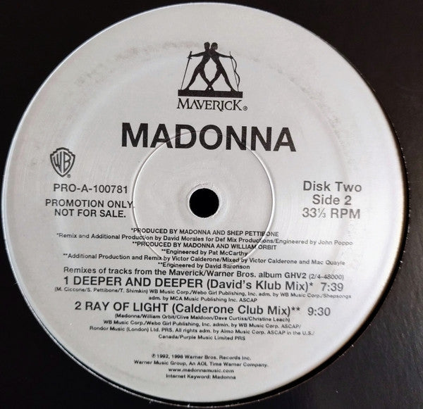 Madonna – GHV2 Remixed (The Best Of 1991-2001) - 2001 Promo, Rare! (Missing #1) VinylPursuit.com