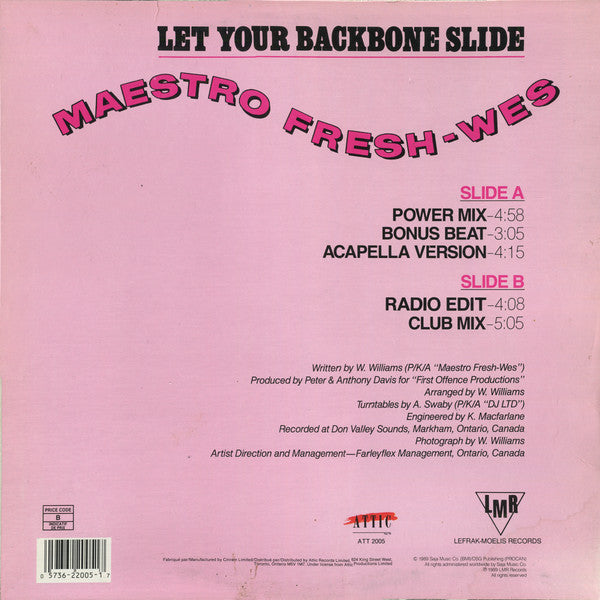 Maestro Fresh-Wes – Let Your Backbone Slide -  1989 Original!