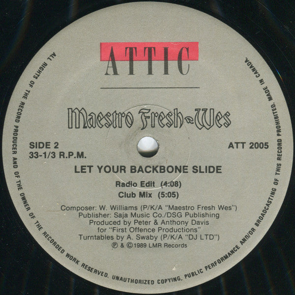 Maestro Fresh-Wes – Let Your Backbone Slide -  1989 Original!