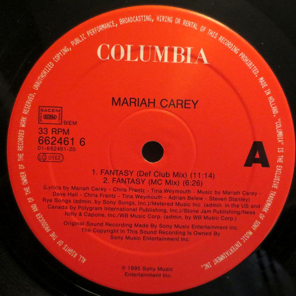 Mariah Carey ‎– Fantasy - 1995 European Pressing