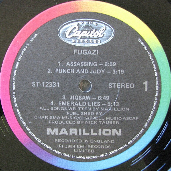 Marillion – Fugazi - 1984 Original