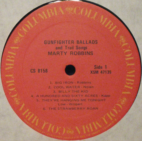 Marty Robbins – Gunfighter Ballads And Trail Songs VinylPursuit.com