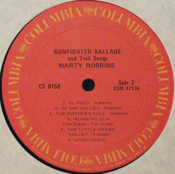 Marty Robbins – Gunfighter Ballads And Trail Songs VinylPursuit.com