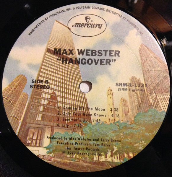 Max Webster – Hangover - 1977 US Pressing