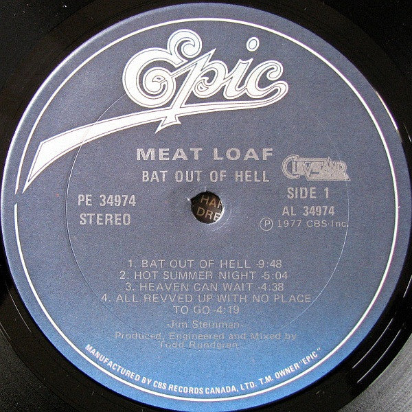 DAILY DEAL! Meat Loaf ‎– Bat Out of Hell