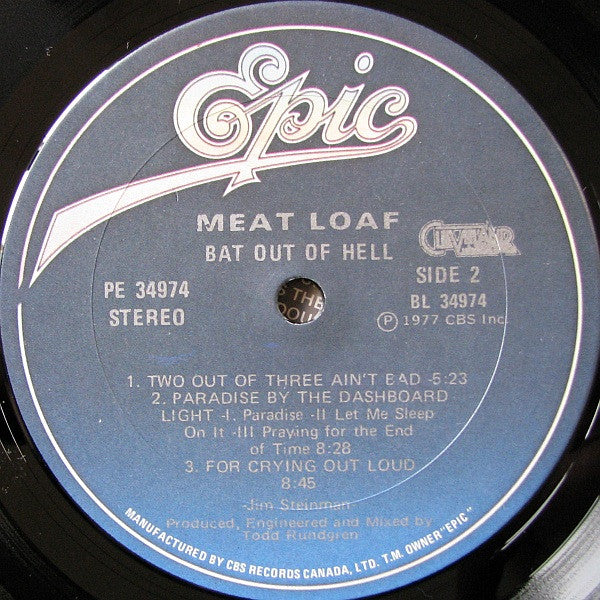 DAILY DEAL! Meat Loaf ‎– Bat Out of Hell