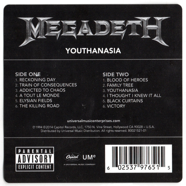 Megadeth – Youthanasia - Awesome Picture Disc! VinylPursuit.com