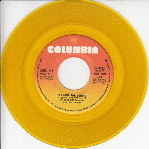 Men At Work – Down Under -  7" Single - 1982 Limited Edition Gold Vinyl Vinyl Pursuit Inc