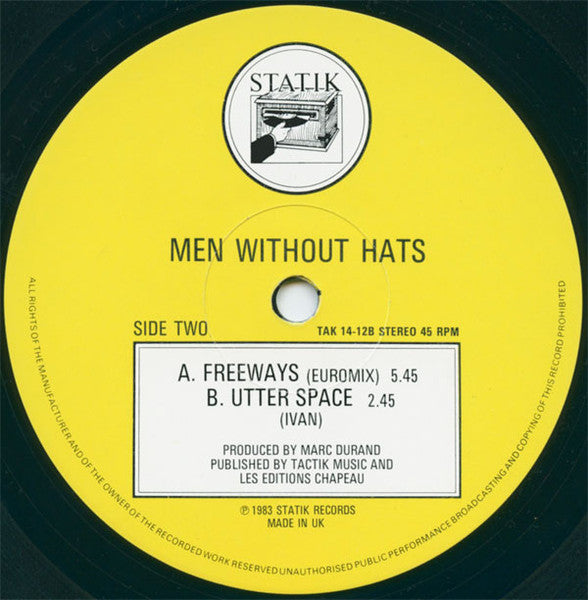 Men Without Hats I Got The Message 1983 UK Pressing Vinyl