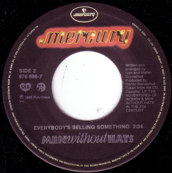 Men Without Hats – In The 21st Century - 7" Single, 1990 Vinyl Pursuit Inc