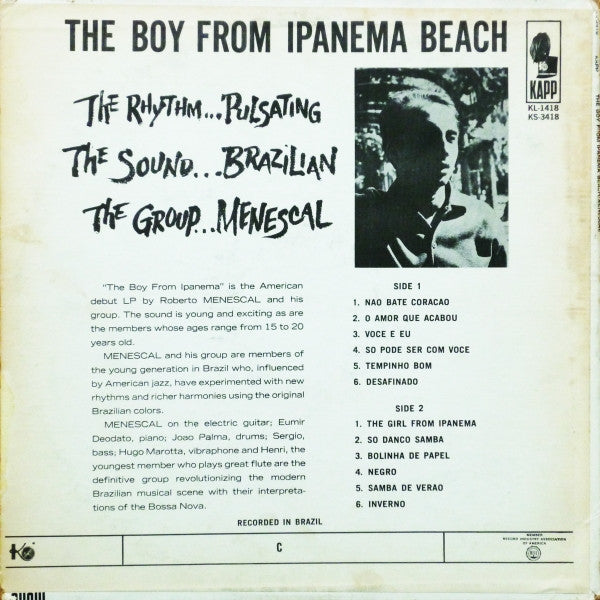 Menescal – The Boy From Ipanema Beach - 1965 Original!