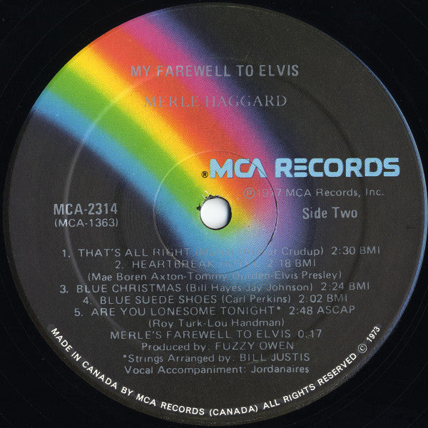 Merle Haggard – My Farewell To Elvis - 1977 in Shrinkwrap!