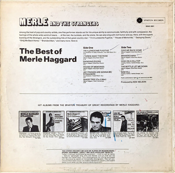Merle Haggard – The Best Of Merle Haggard - 1968 Original!