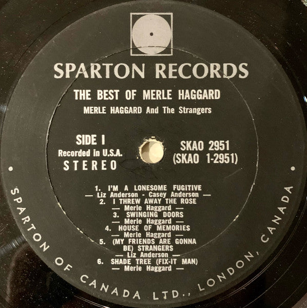 Merle Haggard The Best Of Merle Haggard 1968 Original! Vinyl