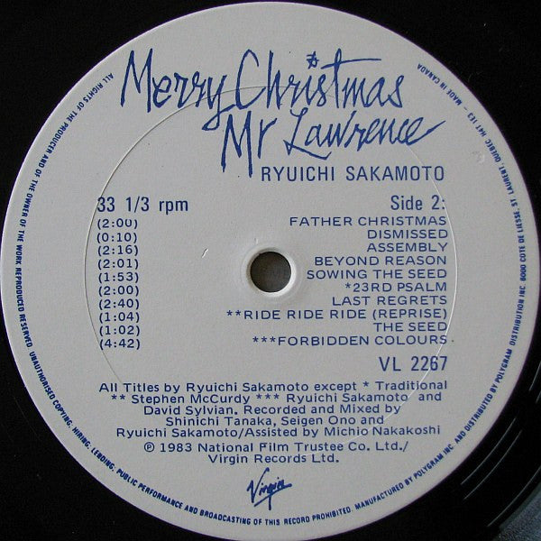 Merry Christmas Mr Lawrence (with David Bowie) - Ryuichi Sakamoto - 1983 Original!