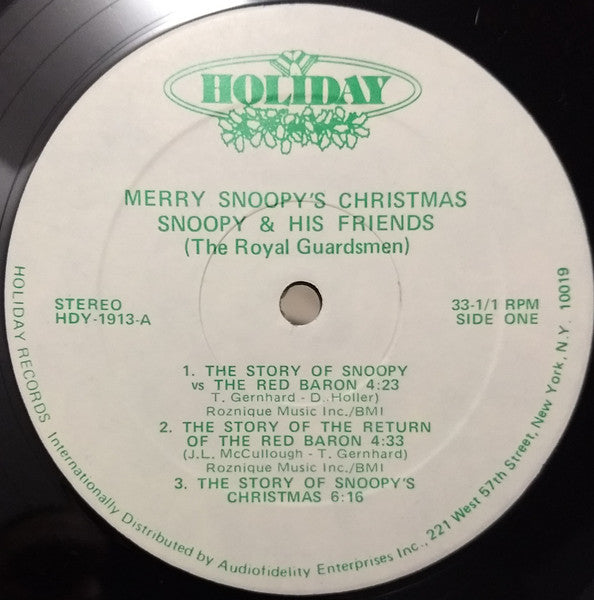 Merry Snoopy's Christmas - The Royal Guardsmen – 1980 Original, Rare!