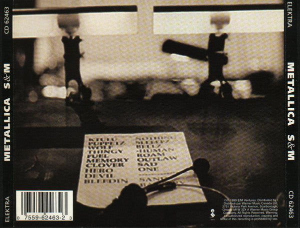 Metallica – S&M - 1999 CD Compilation Vinyl Pursuit Inc
