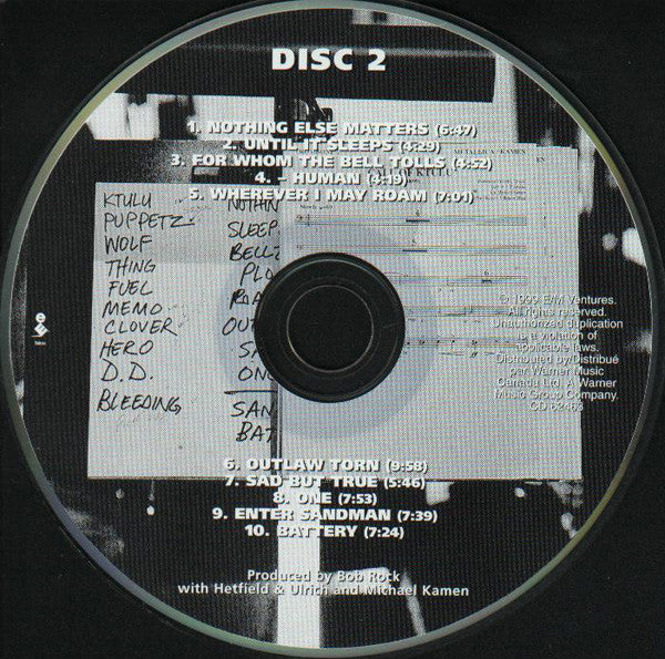 Metallica – S&M - 1999 CD Compilation Vinyl Pursuit Inc