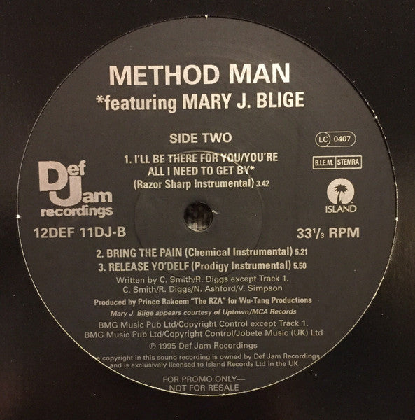 Method Man Featuring Mary J. Blige – All I Need (Razor Sharp Mix) - 1995 UK Original Promo!