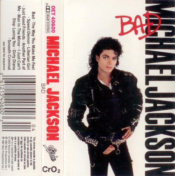 Michael Jackson – Bad - 1987 Cassette VinylPursuit.com