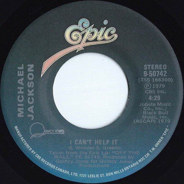 Michael Jackson – Don't Stop 'Til You Get Enough / I Can't Help It -  7" Single - 1980