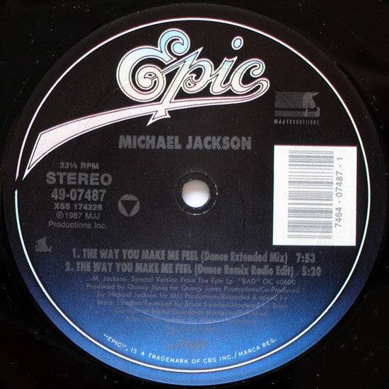 Michael Jackson – The Way You Make Me Feel - 1987 Original in Shrinkwrap! VinylPursuit.com